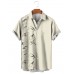 Men's Casual Bamboo Print Shirt 74277394X